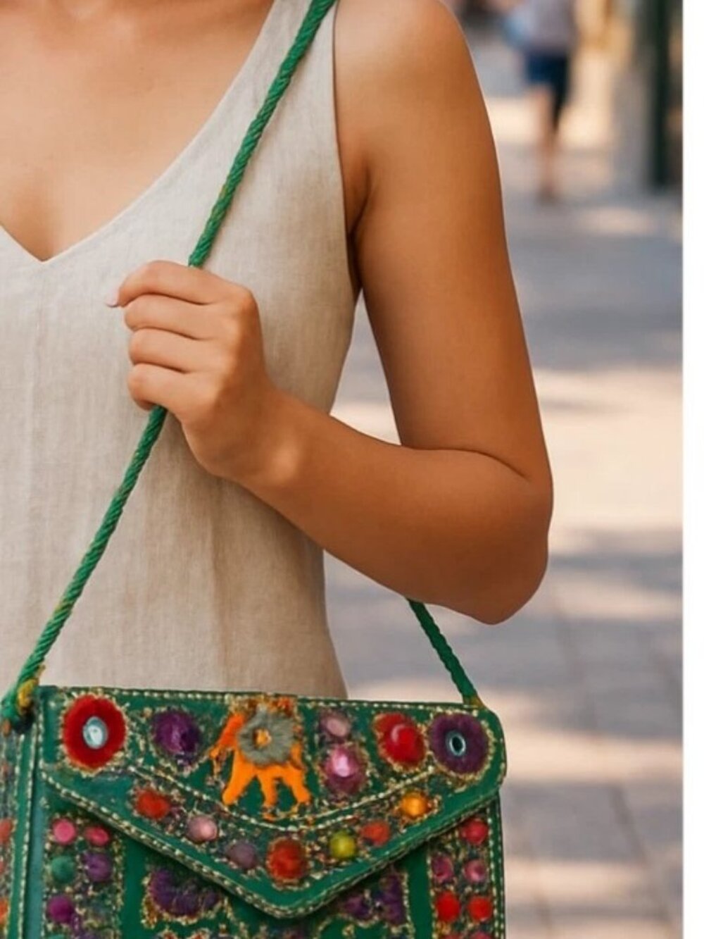 Women's Purse Maatangi Art Embroidered Handicraft Traditional Shoulder Bag Boho